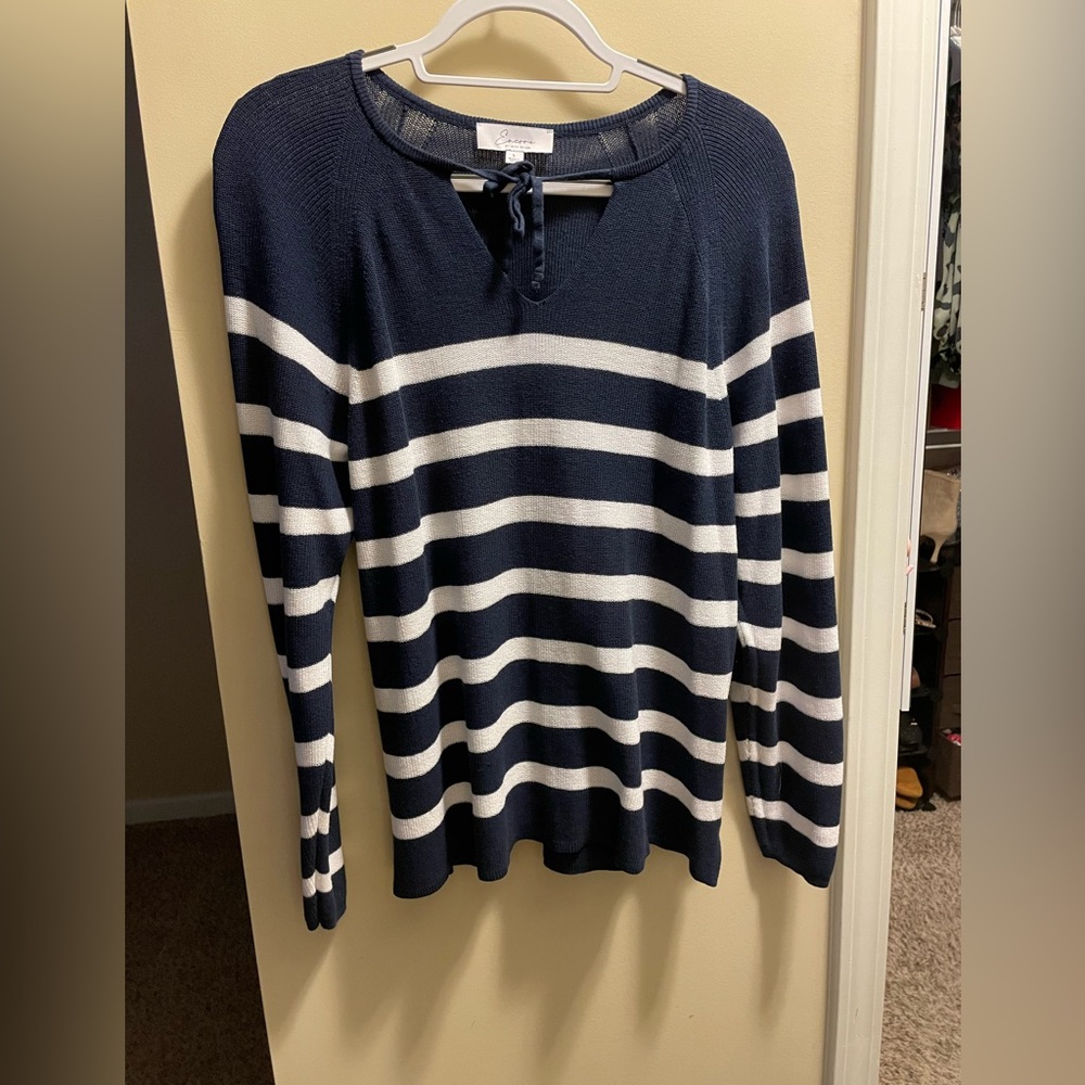 Long sleeve striped top